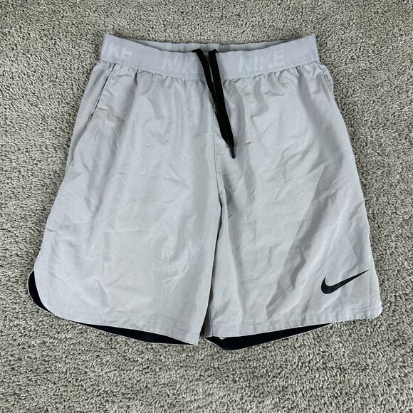 Nike Flex Shorts Mens Medium Gray Unlined Woven Training Shorts Gym Training - Picture 1 of 14